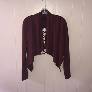 Burgundy cardigan